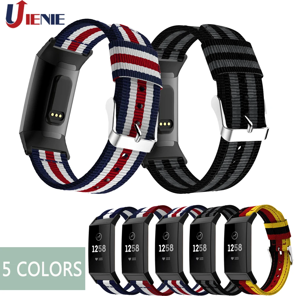 Нейлоновый сменный ремешок для часов Fitbit Charge 3 ремешка наручный Смарт часы