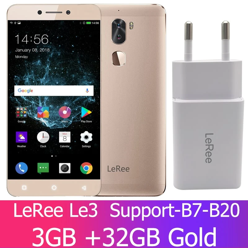 le3 3g32g gold Мобильный телефон Leeco cool 1 Letv Cool1 4G LTE с глобальной прошивкой, Android 6,0, 5,5 дюймов, FHD, четыре ядра, двойная тыловая камера, отпечаток пальца ID - Цвет: le3 3g32g gold