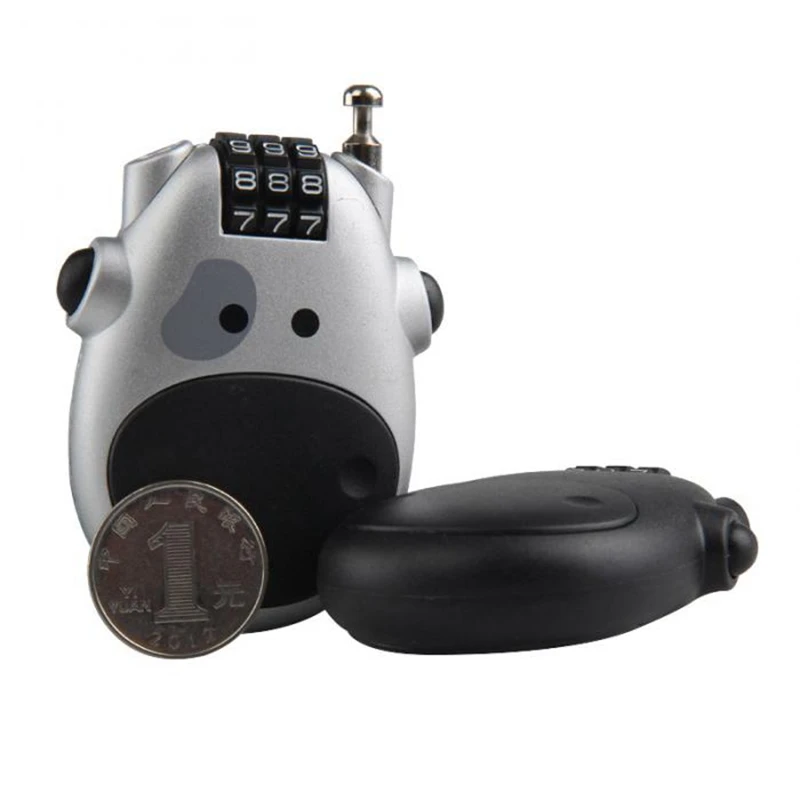 Милый корова замок для путешествий пароль Телескопический Мини безопасности