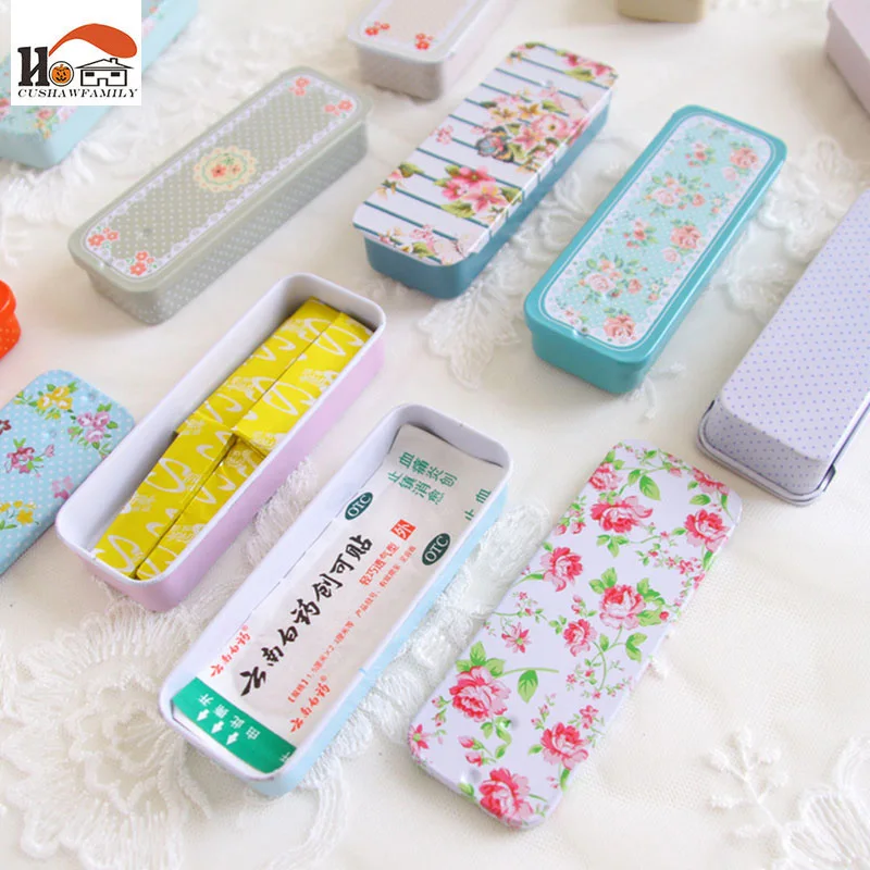 CUSHAWFAMILY прямоугольная скользящая крышка мини-железный ящик коробка для хранения