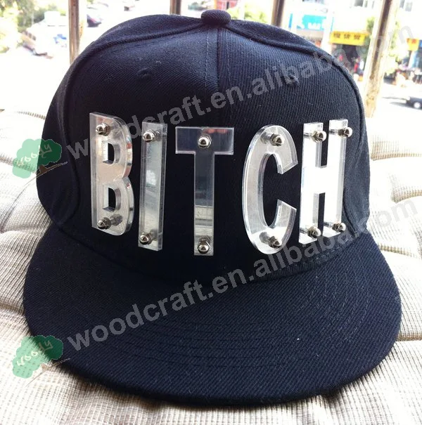 Хип хоп Хрустальная акриловая шляпа с буквами BITCH WATI B новая бейсболка хип