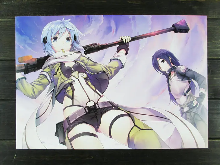 Cartoon Collection Sword Art Online DIY Coated paper Wall Sticker Anime Poster Decal Window Home Decor | Дом и сад