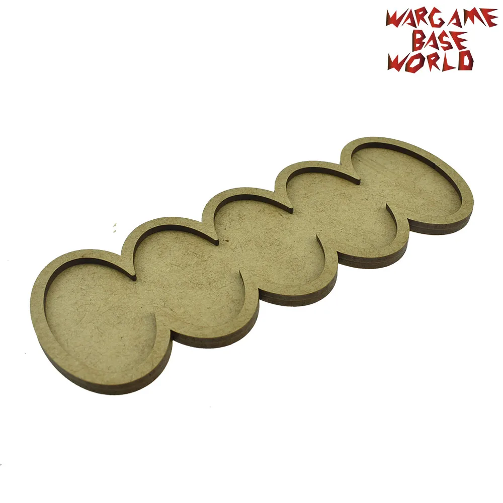 Wargame Base World-лоток для движения-AOS Овальный 60X35 мм-MDF лазерная резка
