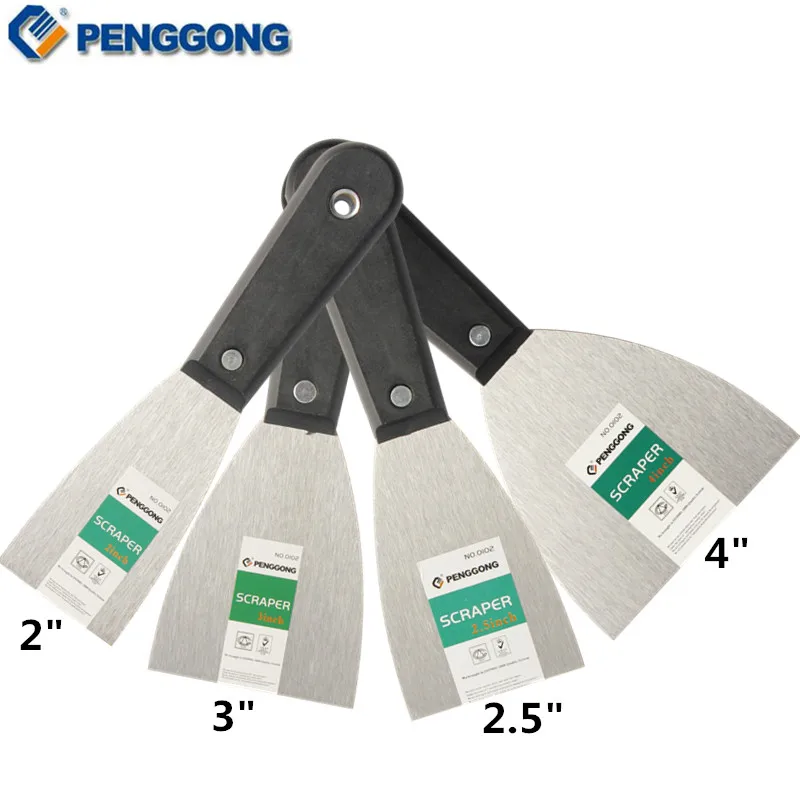 PENGGONG нож для шпатлевки 4 шт. скребок лезвие 2 &quot2 5&quot 3 &quot4&quot лопатка из
