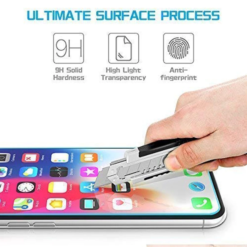 2 шт. защита экрана из закаленного стекла для iPhone X Xs Max Xr 11 Pro 8 7 6 S Plus ультра тонкая прозрачная пленка из закаленного стекла