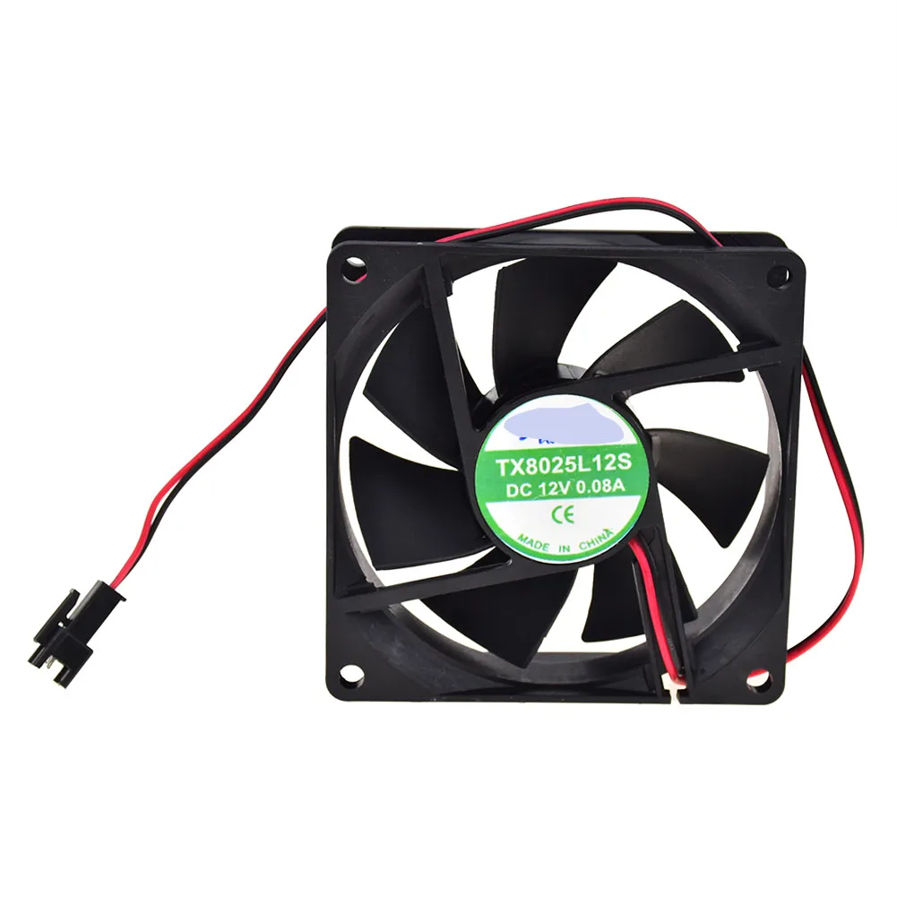 Бесшумный охлаждающий вентилятор для TIANXUAN TX8025L12S 2pin 80*80*25 мм 12 В 0 08 а|Кулеры и