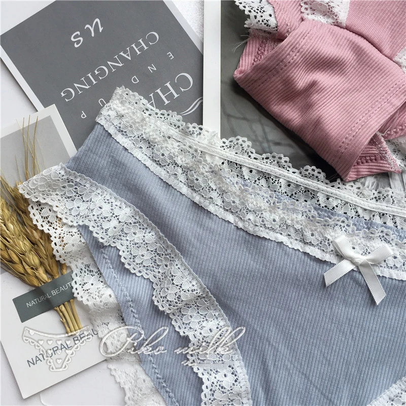 SP& CITY, мягкое, дышащее, хлопковое, кружевное, женское нижнее белье, сексуальное, низкая талия, милые, с рюшами, бантик, бесшовные трусики, одноцветные трусы, женское нижнее белье