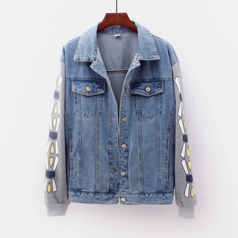 Женская джинсовая куртка на весну и осень новинка 2020 корейская мода большой