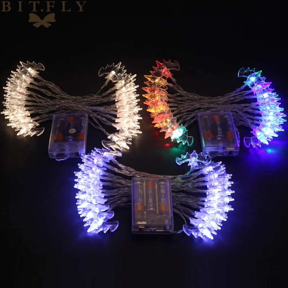 

1pcs 1.2m 10led Horror Skeleton Hand Bat Pumpkin Led String Light Night Light For Halloween Party Home Garden Garland Light