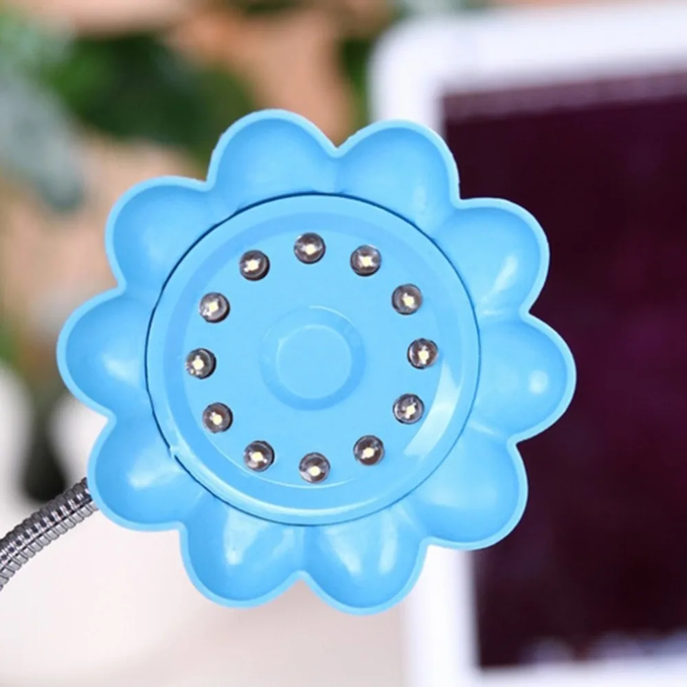12 LED Usb перезаряжаемая Настольная лампа с животным узором Гибкая большая емкость