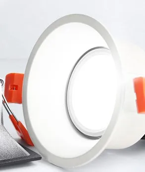 Round White Глубокий антибликовый Точечный светильник s Встроенный светодиодный потолочный светильник для гостиной настенный светильник для отеля потолочный светильник CREE COB круглый квадратный потолочный светильник - Испускаемый цвет: Round White