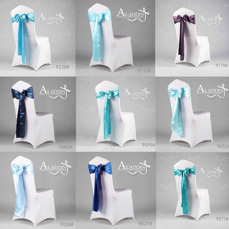 100 шт. Свадебные украшения атласная стул створки в гостинице Банкетный