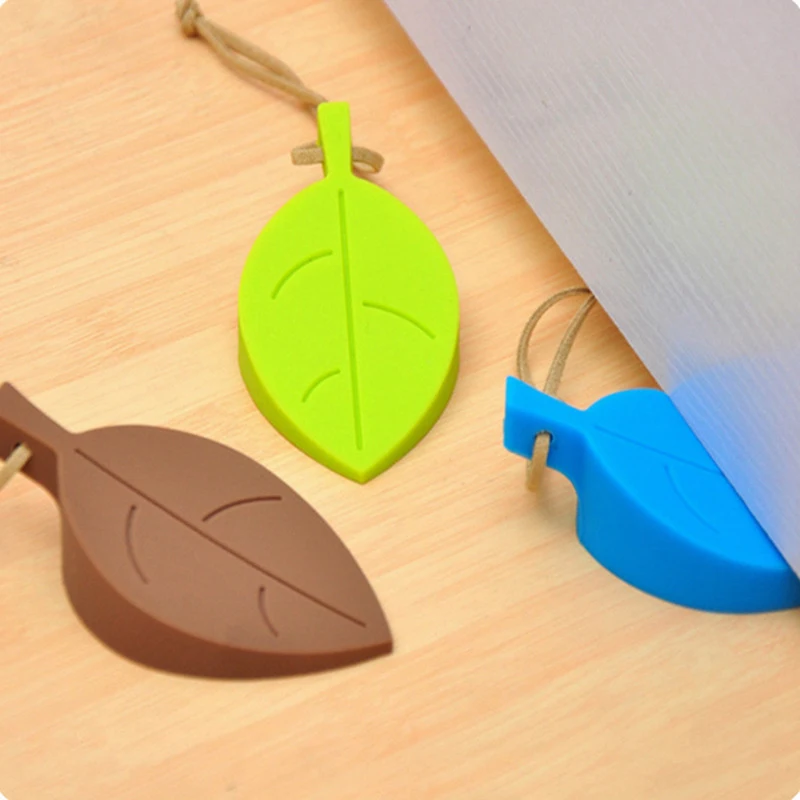 Горячая Силиконовая Резиновая Дверь Пробка милый Осенний лист Стиль Домашний