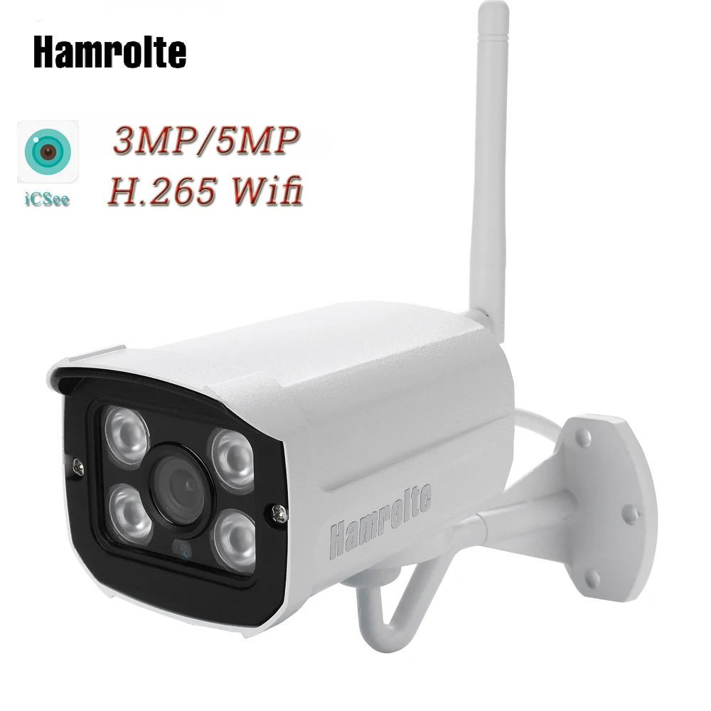 Hamrolte Wifi камера HD 5MP беспроводная IP камера H.265 iCSee наружная Wifi камера водонепроницаемая ночного видения удаленный доступ поддержка 128G