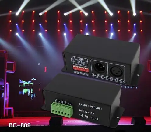 BC 809 700 DMX512 контроллер постоянного тока мА 3ch dmx512 декодер rgb|Контролеры RGB| |