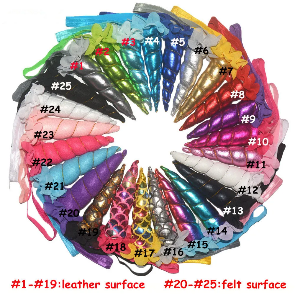 20 шт./лот повязка на голову с единорогом для ожирения девочек и детей