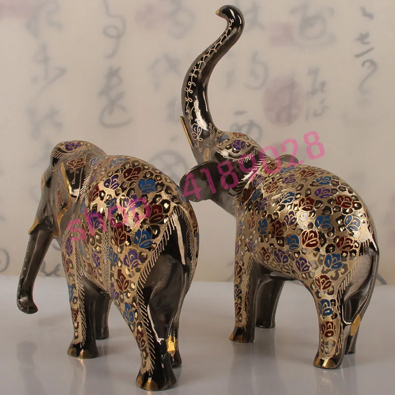 

Pakistan traditional handicrafts, Ai Li Cai circle, pure copper elephant.