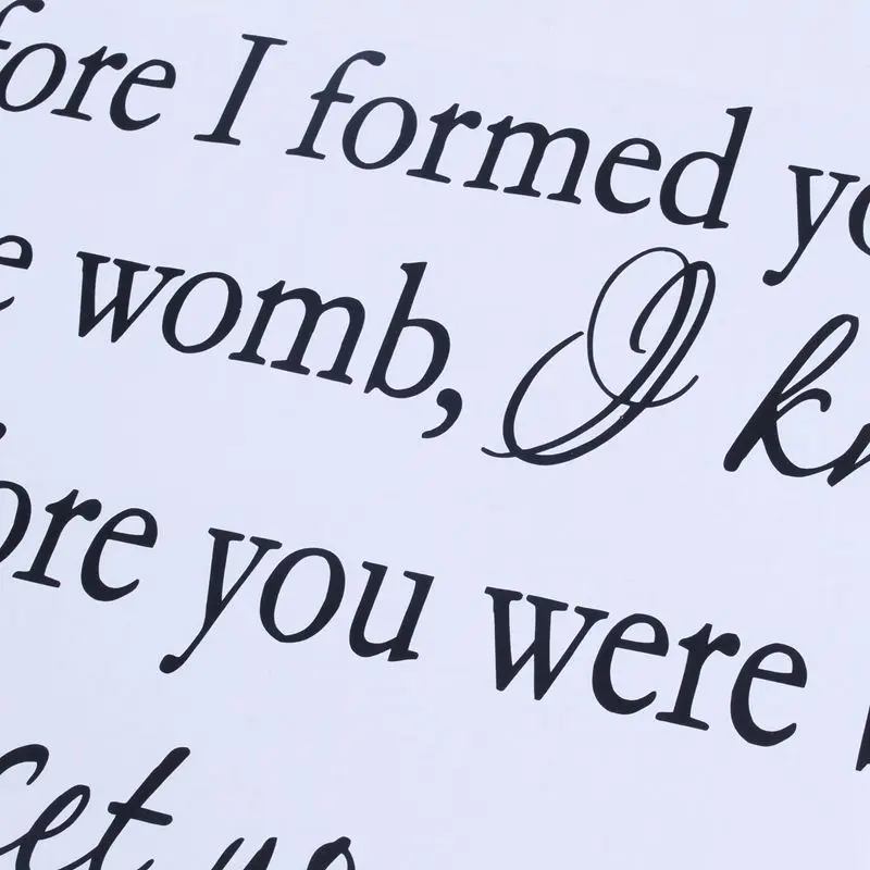 До того как я образовал вас в утробе матери знал вас. вы родились разделил ПВХ