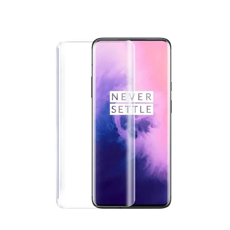 HODYEX 9D UV жидкое изогнутое закаленное стекло с полным клеем для OnePlus 7 Pro Защитная
