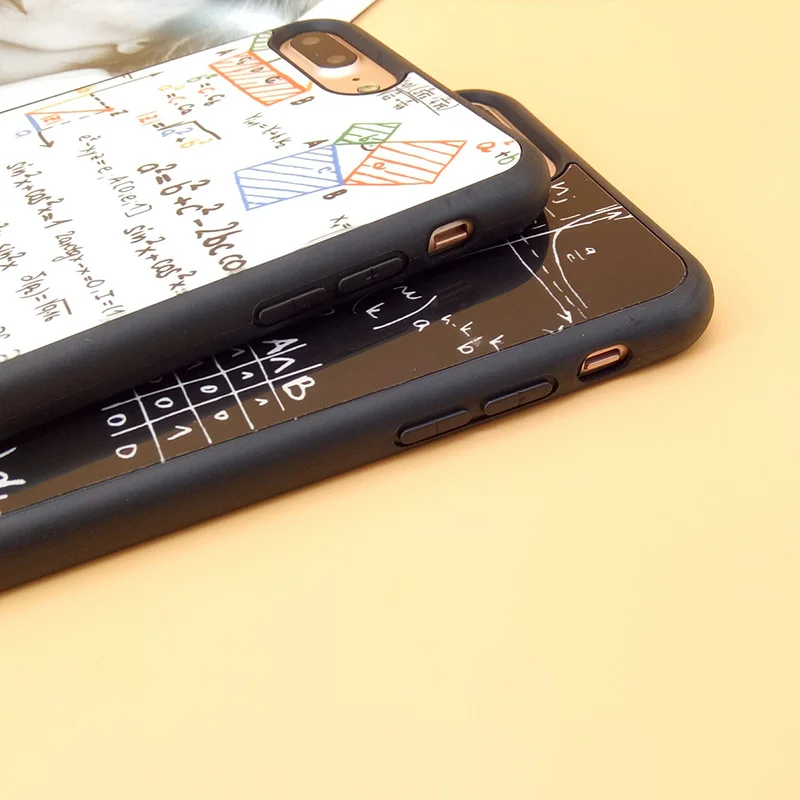 Чехол Защита Математика формула чехол для iPhone 5 5S 6 6S Plus глянцевая зеркало легкий