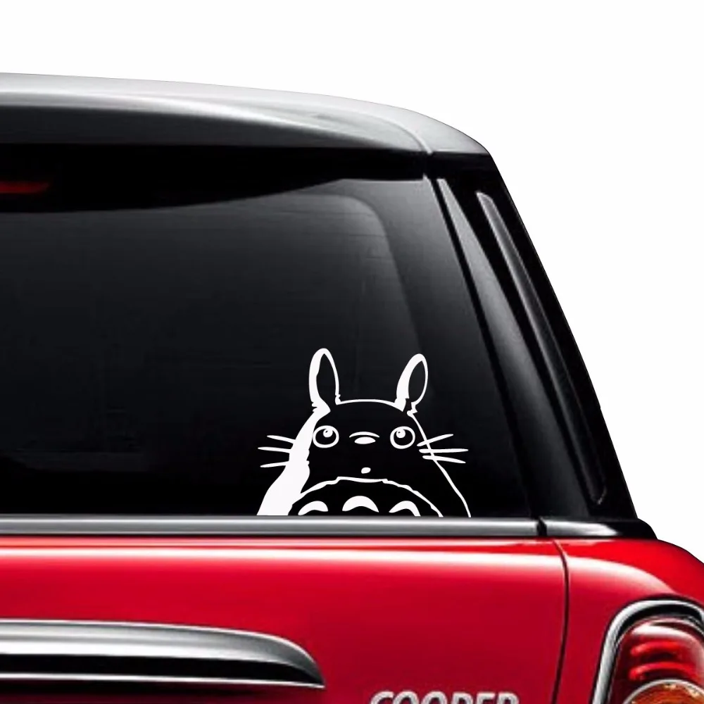 Totoro Head Car Vinyl Наклейка с надписью высококачественные съемные автомобильные окна