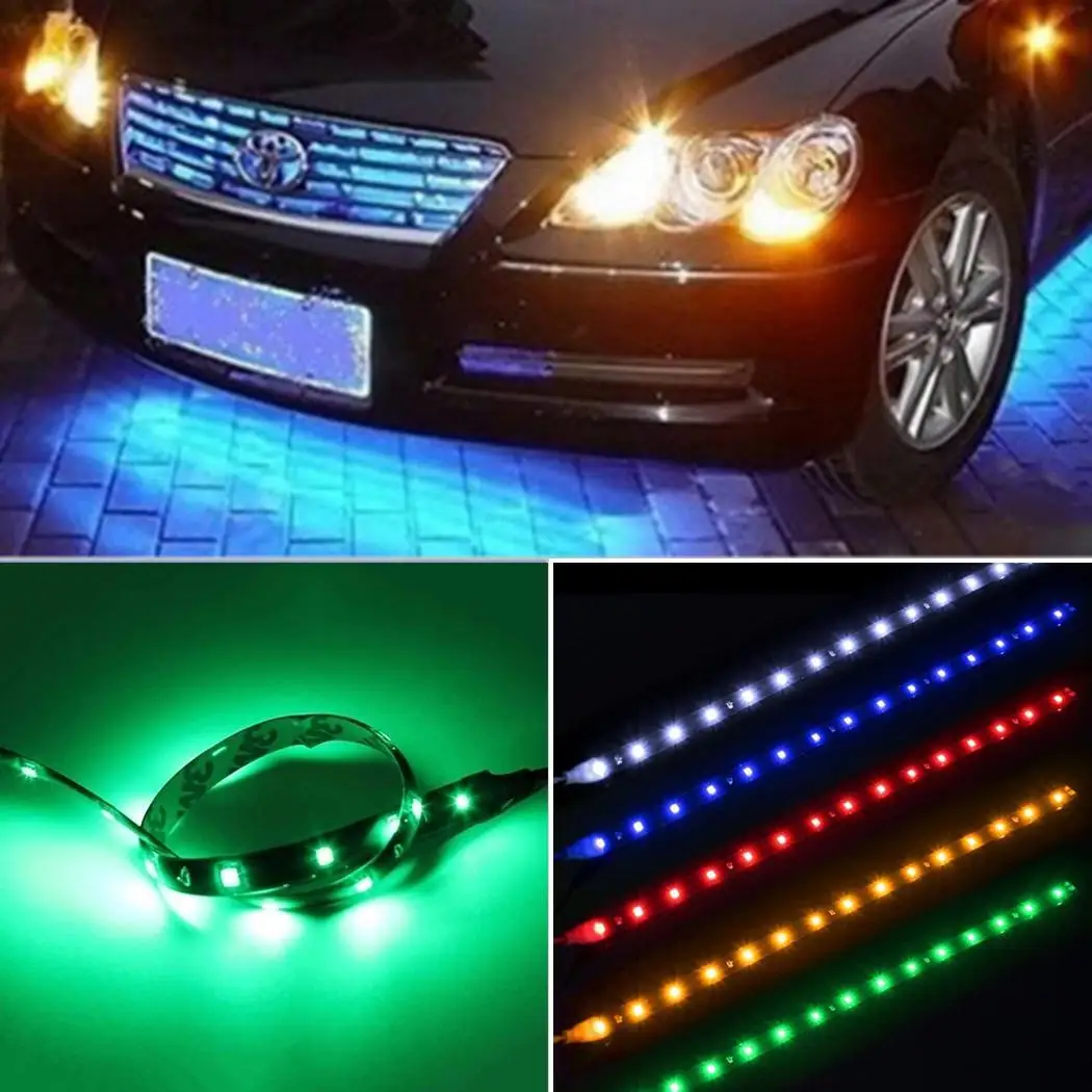 30 см/15SMD IP67 водонепроницаемая гибкая светодиодная лента для моторов автомобиля