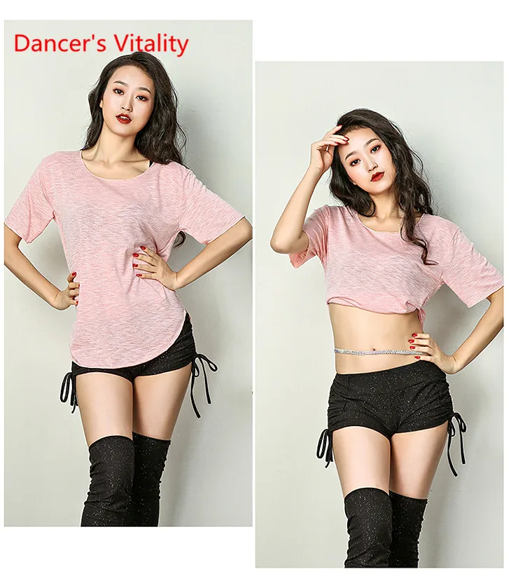 Sexy Round neck Belly Dance top Comfort short Sleeves Clothes Practice Costume For Women 5 colors | Тематическая одежда и