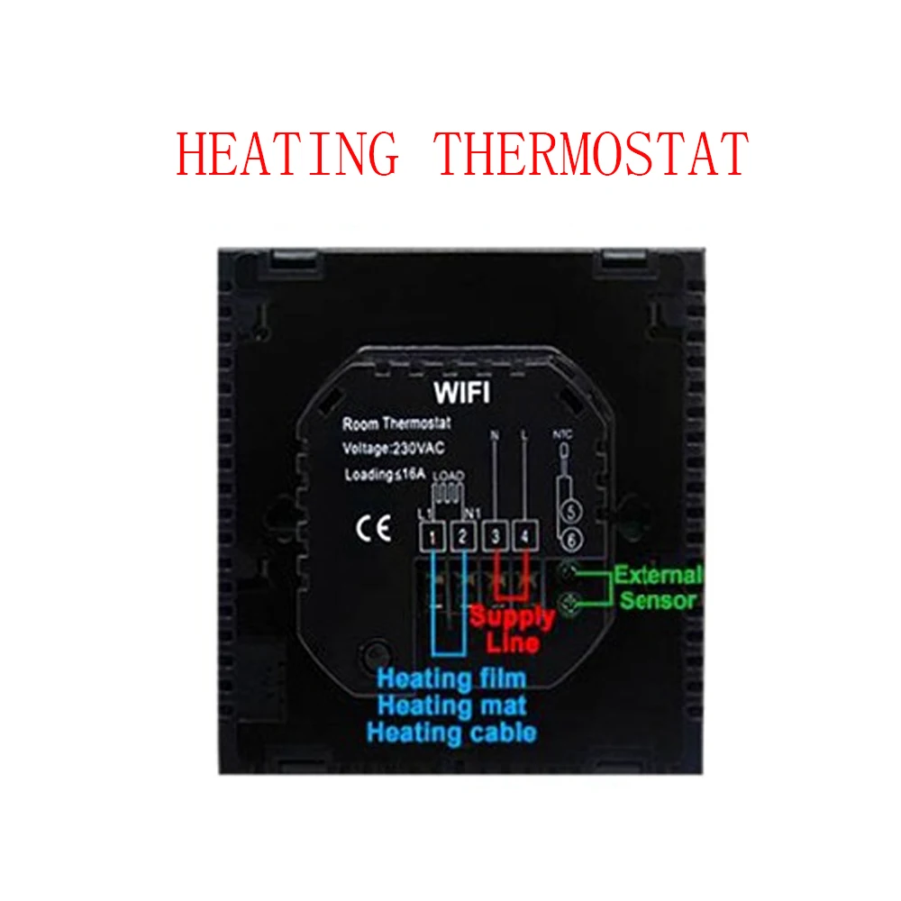 Heating thermostat Wifi Термостат сенсорный программируемый котел On& Off контроль газового котла сухой контакт теплый пол, электрическая система отопления - Цвет: Heating thermostat