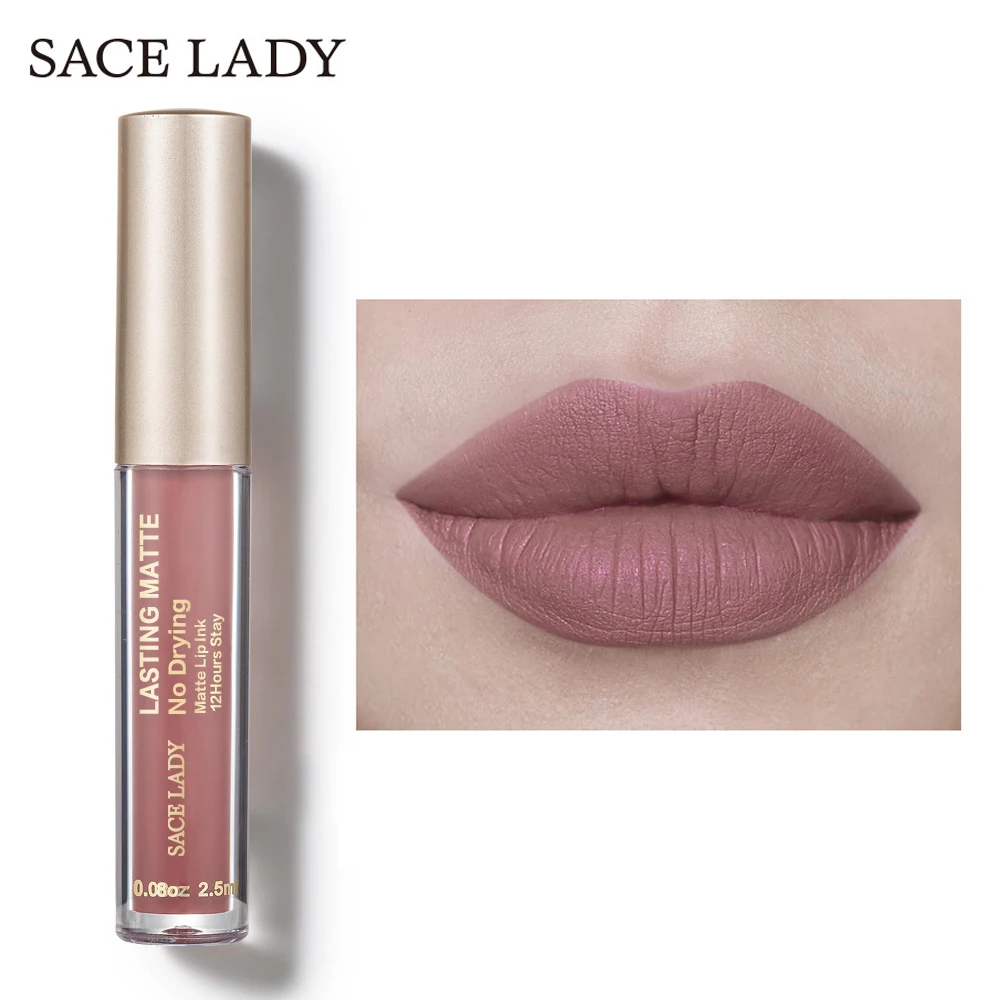 SACE LADY Beauty матовый винный блеск для губ жидкая губная помада стойкий Пигмент Цвет