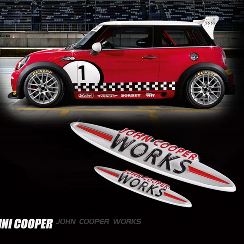 JCW 3D Декоративные наклейки аксессуары для модификации BMW MINI Cooper S John Works R50 R52 R53 R55 R56