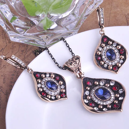 Модная новинка мистик винтажное ожерелье серьги Модный Ювелирный Набор Виолетта