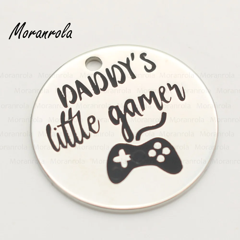 New arried &quotDaddy's Little Gamer &quotCopper silver necklace &ampKeychain charm Inspirational Jewelry Father's Day gift for daddy |