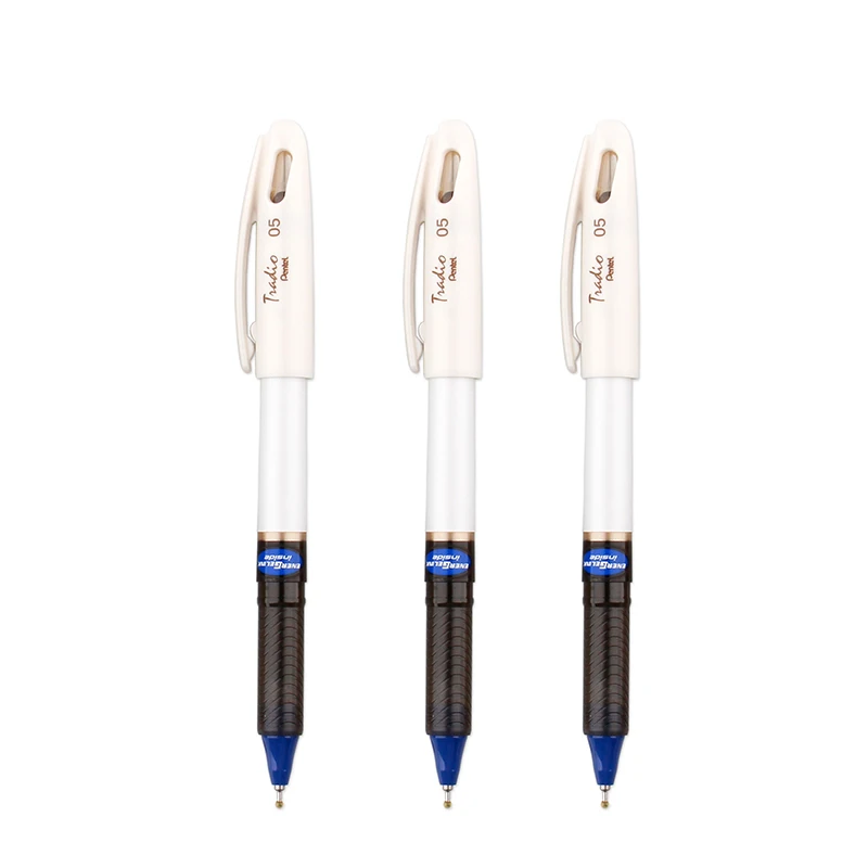 LifeMaster Pentel Energy Gel Tradio игольчатая гелевая ручка 0,5 мм модный дизайн быстросохнущая офисная ручка BLN115 - Цвет: 3pcs Blue Ink White