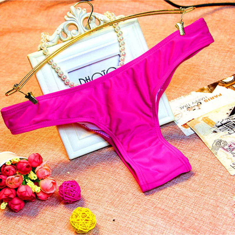 Купальники трусики бикини женский купальный костюм с низкой талией сексуальные