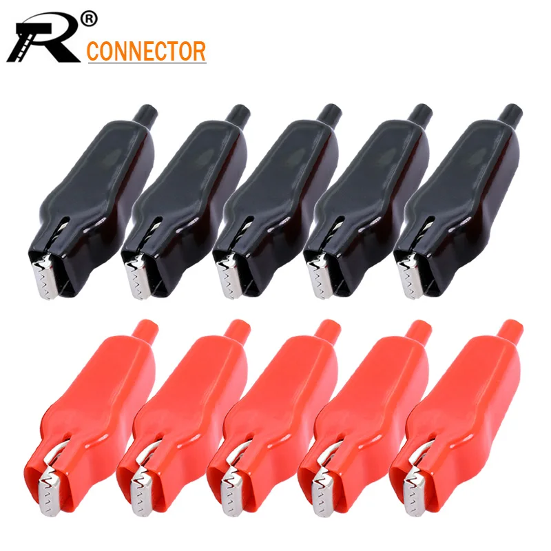 2 шт. обшитые зажимы типа Аллигатор электрические Тестовые провода сделай сам