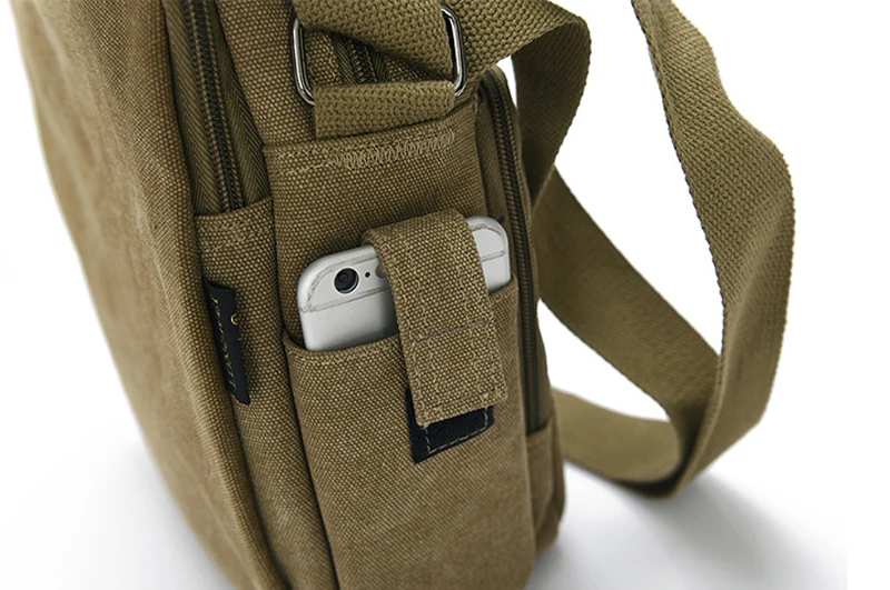 Foikvoon Холст сумка Для мужчин ретро Популярные парня Crossbody одноцветное Цвет
