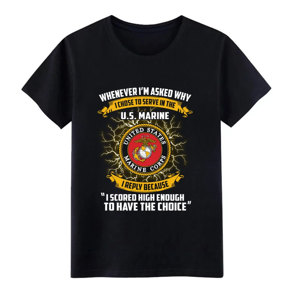 Мужская футболка с надписью I chose to serve in the U.S Marine хлопковая S-XXXL по индивидуальному