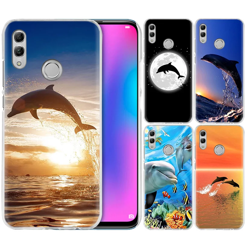 Симпатичные Дельфин чехол для huawei Honor 8X Y9 9 10 Lite Play 7C 8C 8S 8A фотоаппаратов моментальной печати 7S 7A Pro V20 20i Y6 Y7 Y5 Роскошный Жесткий чехол из ПК для телефона