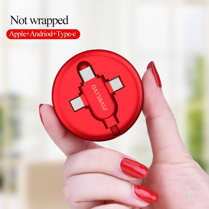 Usb-кабель Oatsbasf для iPhone X 8 7 6 зарядное устройство 3 в 1 Micro USB кабель Android type c type-c