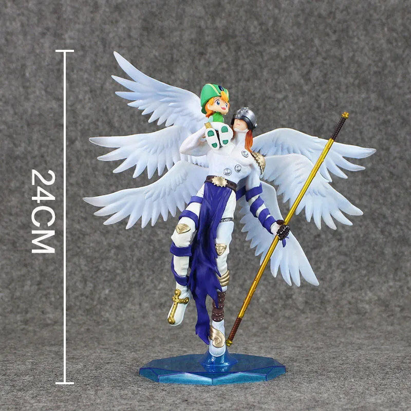 Digimons Angewomon Yagami Hikari Angemon Takaishi Takeru фигурка коллекционная игрушка - Цвет: Angemon only figure