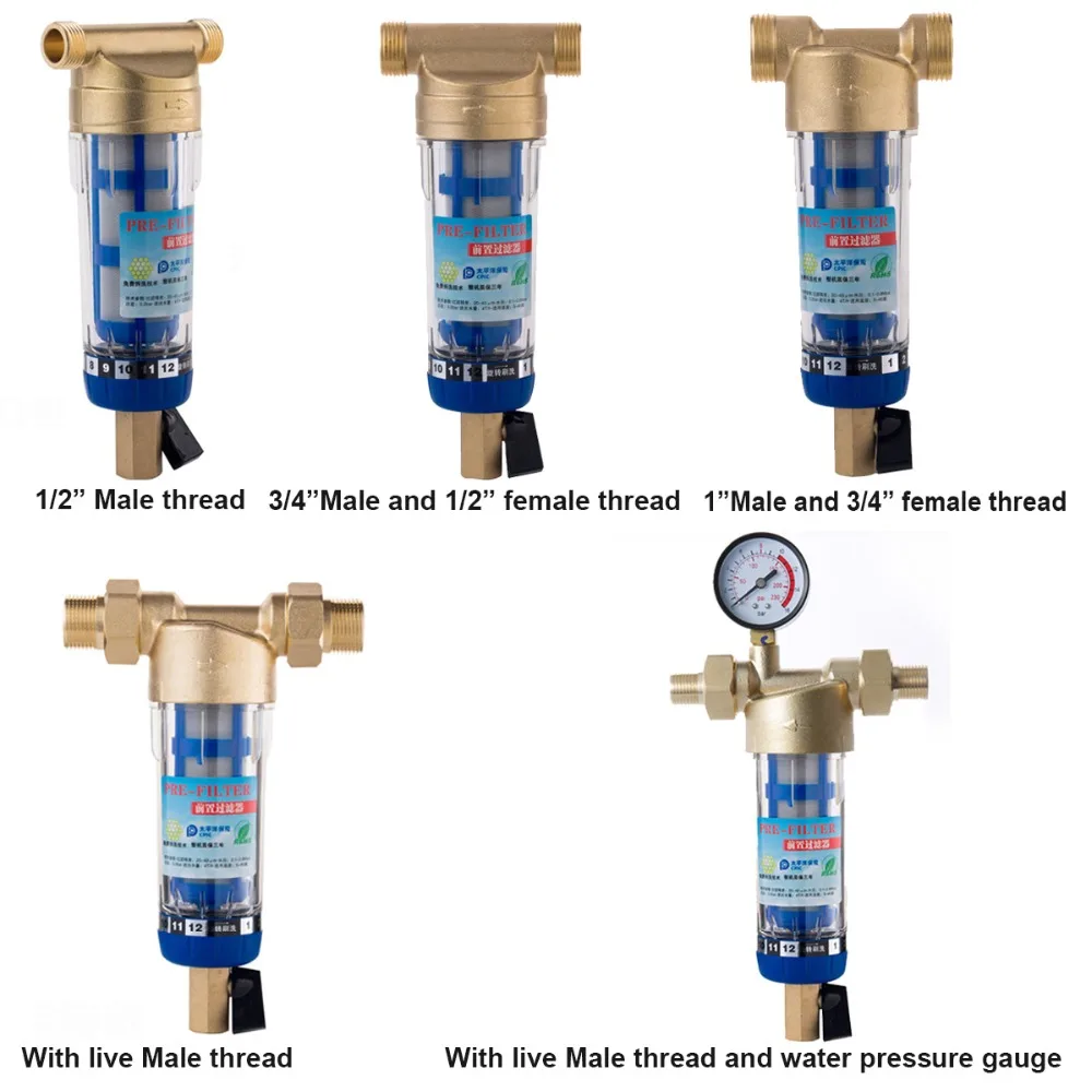 Предфильтр для очистки воды фильтр с сифоном 1/2 дюйма 40 микрон сетка из