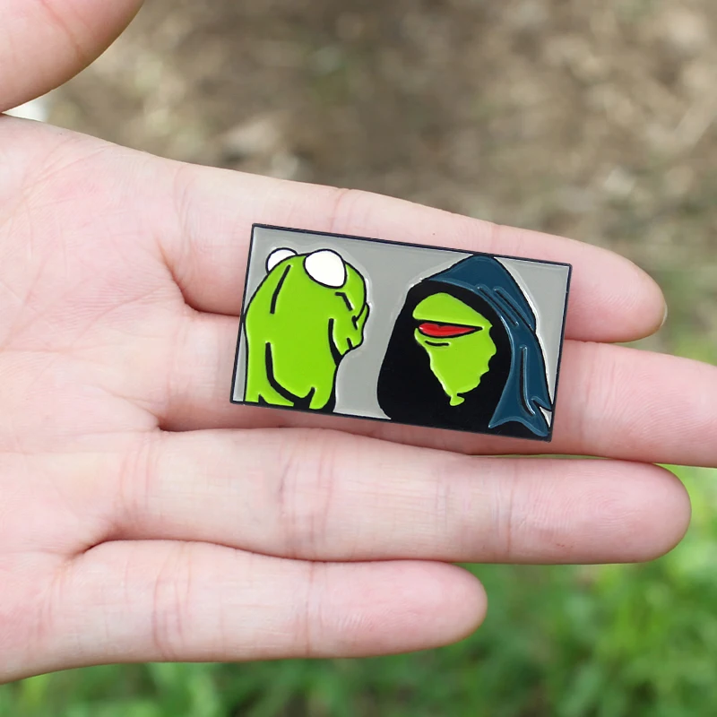 Внутренняя мне брошь с дизайном лягушка Кермит Лягушка внутреннее зеркало темно