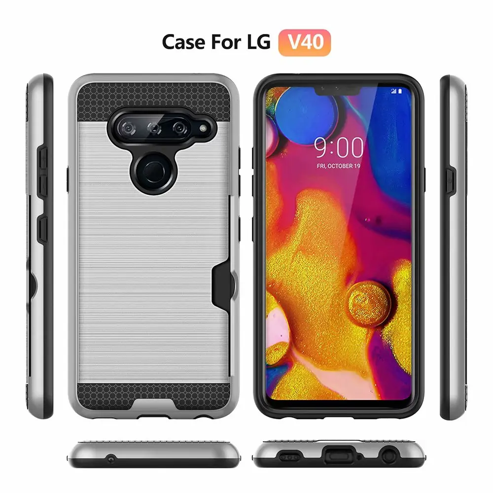 Чехол для LG G6 V30 V40 Жесткий из ТПУ и поликарбоната с рисунком проволоки 20 шт./лот |