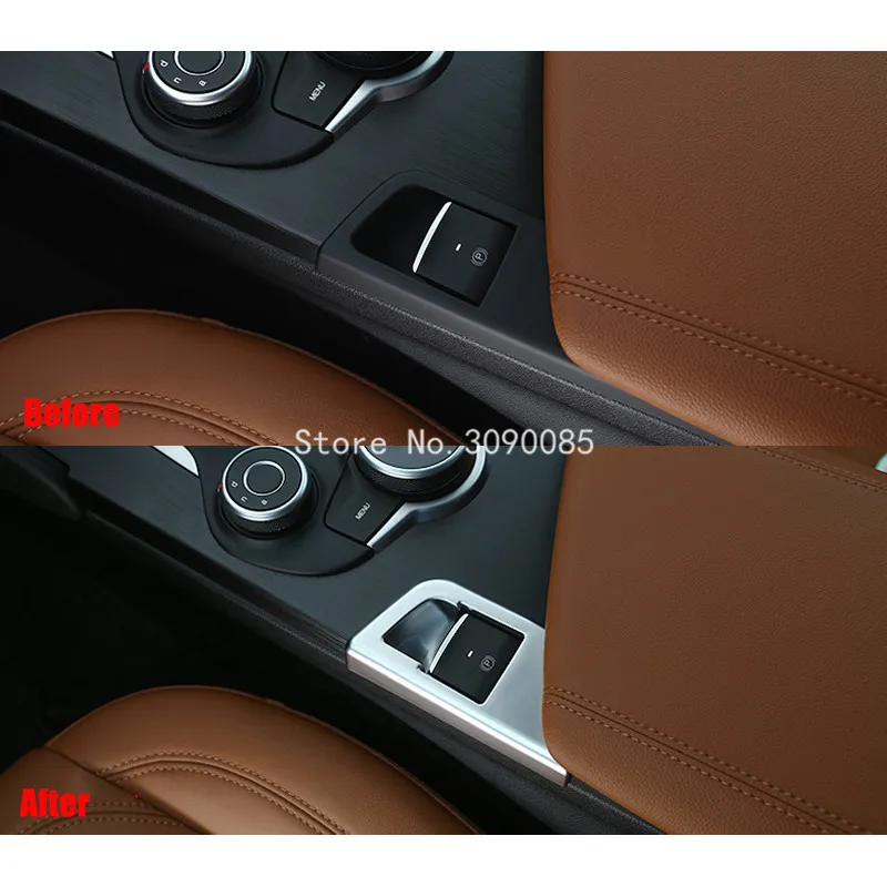 ABS Chrome Electronic Handbrake Sequins Decoration Cover Trim For Alfa Romeo Giulia | Автомобили и мотоциклы