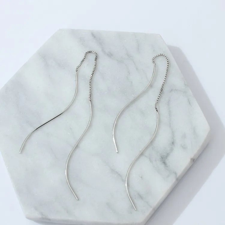 Новое поступление товара новые модные серьги крупные S образные симметричные с