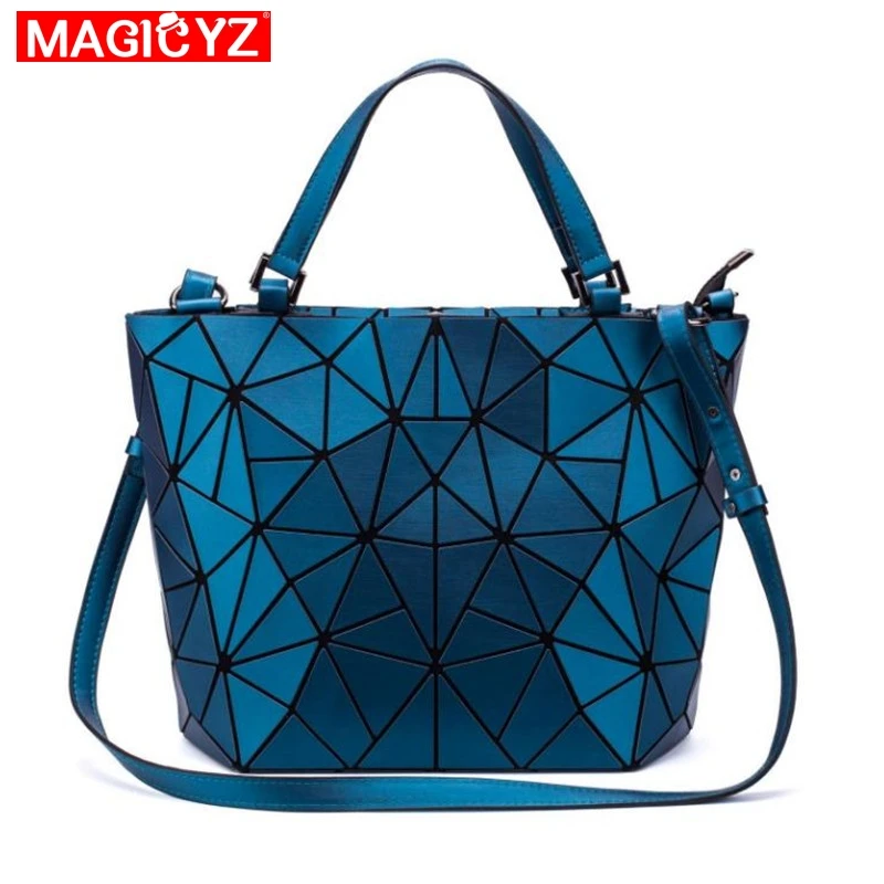 

MAGICYZ Female Laser handbags Women Messenger bag Geometry Diamond Tote Quilted Plain Shoulder Bags Designer Women Handbags