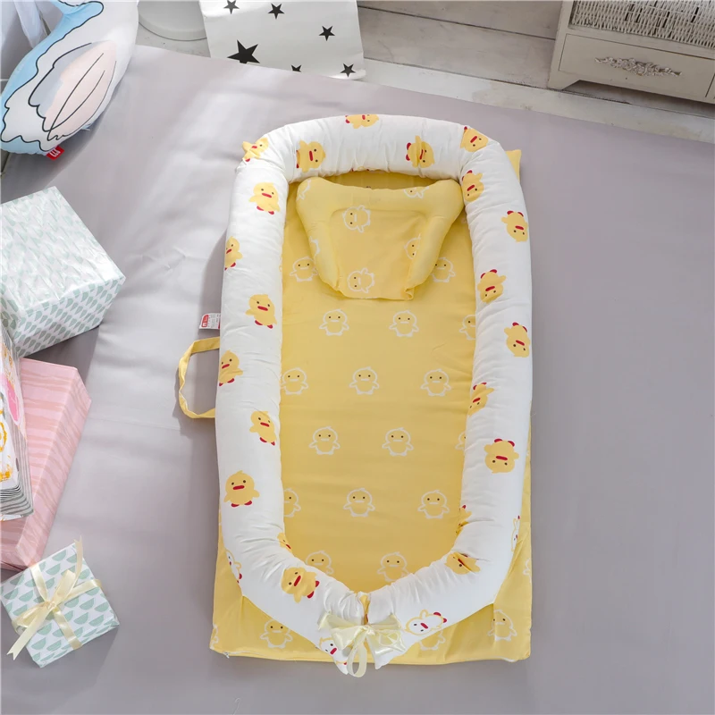 

2019 New Portable Baby Bassinet For Bed Baby Lounger For Newborn Crib Breathable And Sleep Nest With Pillow