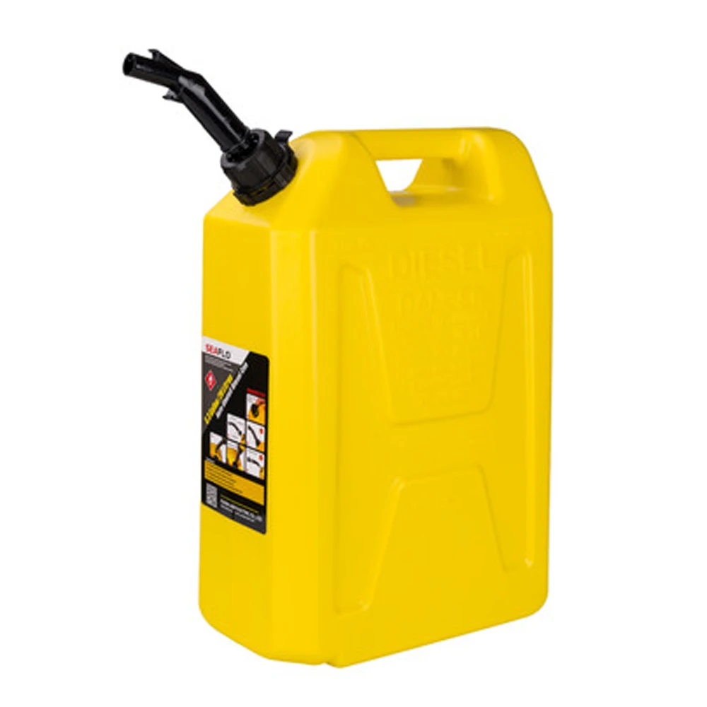 20L yellow tank Топливный бак 20л литров запасных пластиковых банок дизельный контейнер для бензина Jerrycan автоматический замок масла трубы двигателя автомобиля масло бензина - Цвет: 20L yellow tank