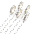 Креативная черная квадратная клейкая лента васи, 1 шт., Маскировочная лента, Товары для офиса, клейкая лента для ежедневника бумажная лента сделай сам