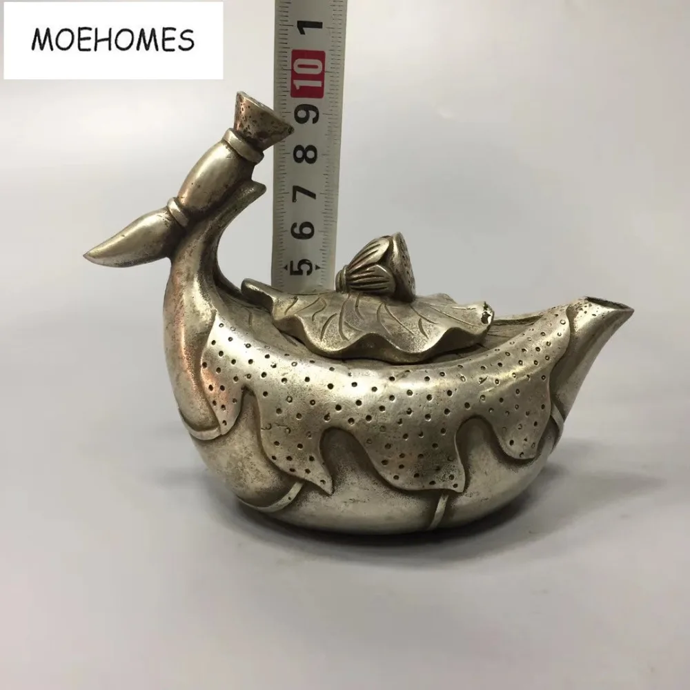 Moehouses Китай Коллекционная домашняя декорация Старый тибетский серебряный резной